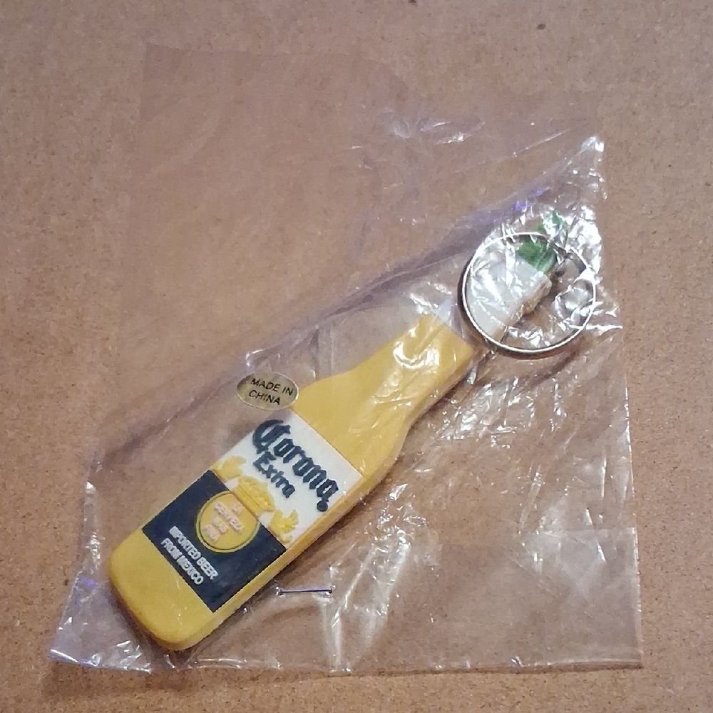 Corona Yellow Beer Bottle Keychain